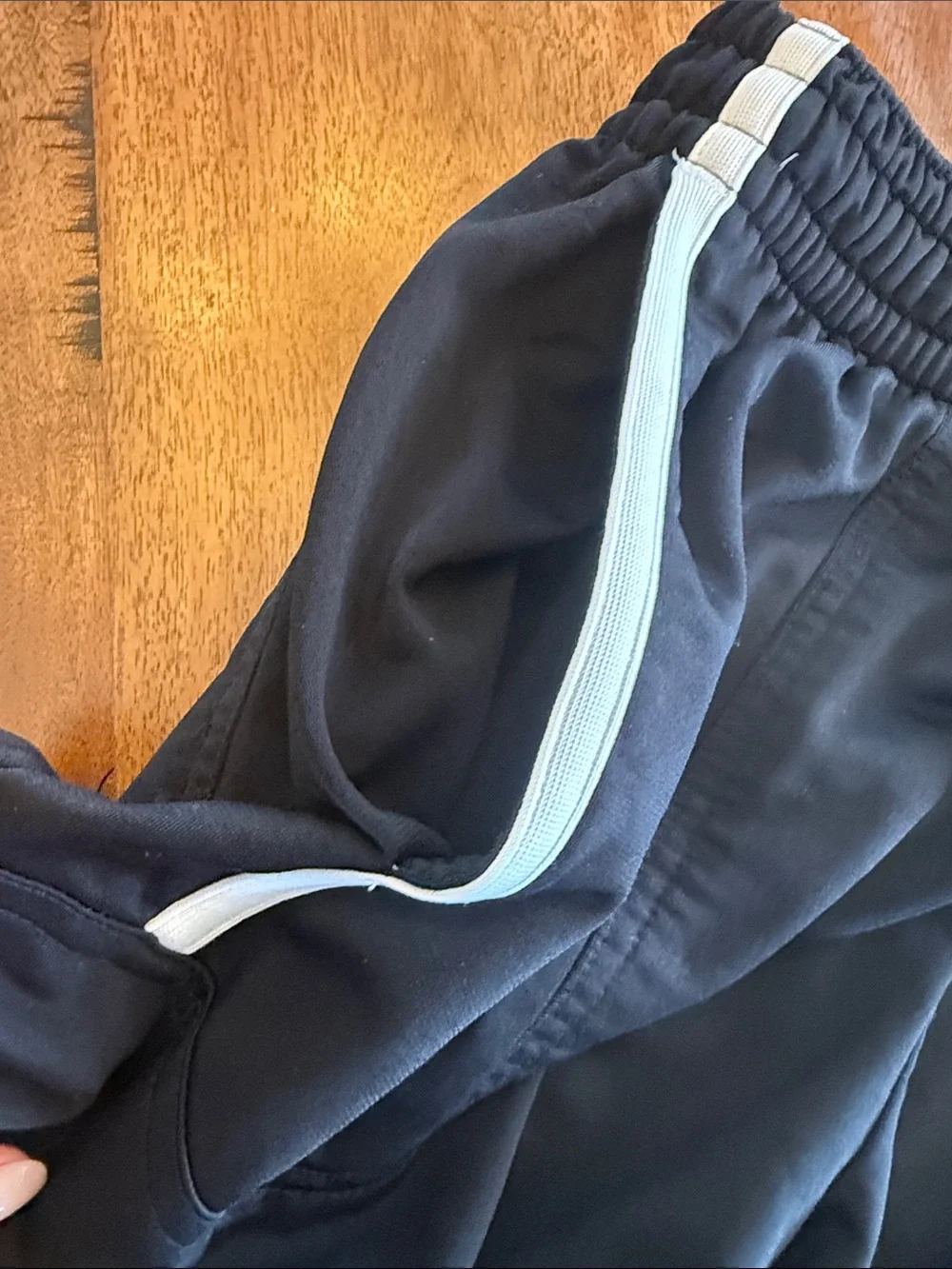 Jordan Men’s Black Sweatpants with White Side Stripes Size Medium